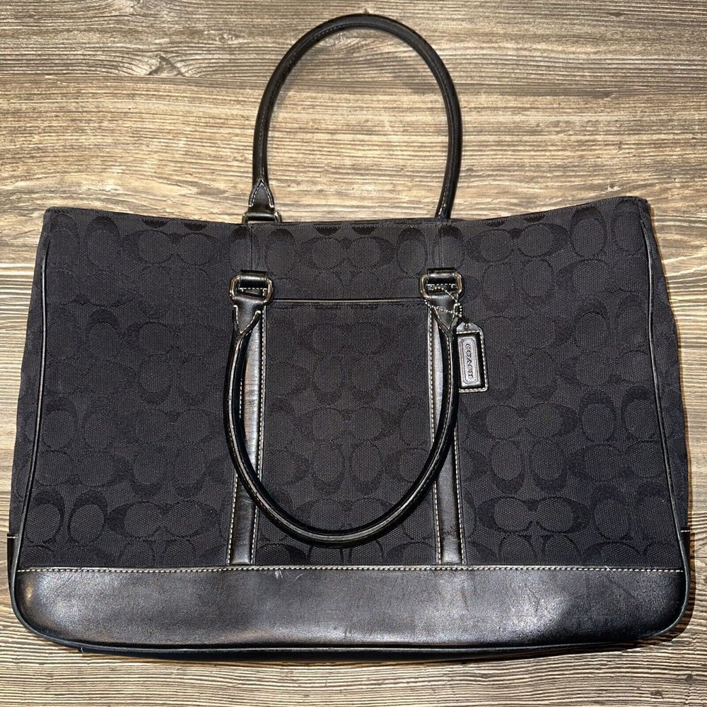 Coach Signature Zip Tote Bag - Black. # J1J-6088.